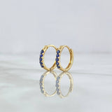 Candongas Parciales 1.1gr / 1.2cm / Zafiro 20 Pts Oro Amarillo 18K (Joya) *