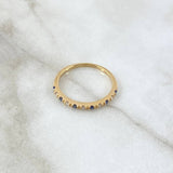 Anillo Churumbela Intercalado 1.65gr / T6 3/4 / Diamantes 7 Pts- Zafiro 10Pts Oro Amarillo 18K (Joya) *