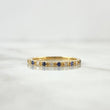Anillo Churumbela Intercalado 1.65gr / T6 3/4 / Diamantes 7 Pts- Zafiro 10Pts Oro Amarillo 18K (Joya) *