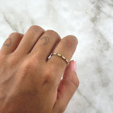 Anillo Churumbela Intercalado 1.65gr / T6 3/4 / Diamantes 7 Pts- Zafiro 10Pts Oro Amarillo 18K (Joya) *