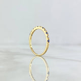 Anillo Churumbela Intercalado 1.65gr / T6 3/4 / Diamantes 7 Pts- Zafiro 10Pts Oro Amarillo 18K (Joya) *