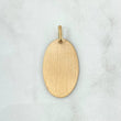 Dije Placa Ovalada 1.95gr / 3.5cm - 2.9cm * 1.8cm / Mate Oro Amarillo