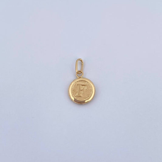 Dije Letra F 0.5gr / 1.5cm / Medalla Oro Amarillo 18K &