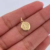 Dije Letra F 0.5gr / 1.5cm / Medalla Oro Amarillo 18K &