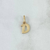 Dije Letra D Cursiva 0.45gr / 1.7cm / Lisa Oro Amarillo 18K
