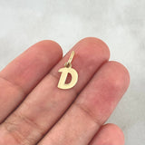 Dije Letra D Cursiva 0.5gr / 1.7cm / Lisa Oro Amarillo 18K