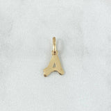Dije Letra A Cursiva 0.5gr / 1.6cm-Lisa Oro Amarillo 18K *