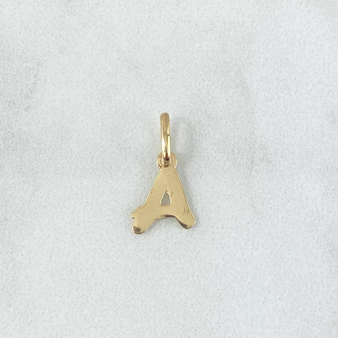 Dije Letra A Cursiva 0.45gr / 1.6cm / Oro Amarillo 18K