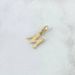 Dije Letra M Cursiva 0.45gr / 1.5cm-Lisa Oro Amarillo 18K *