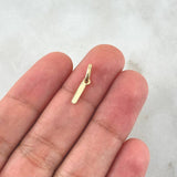 Dije Letra I Cursiva 0.3gr / 1.6cm / Lisa Oro Amarillo 18K