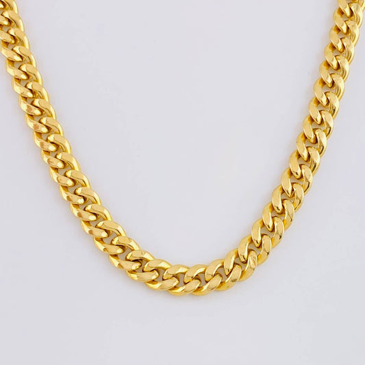 Cadena Cubana 14g / 55cm / 6.95mm Oro Amarillo 18K