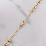 Rosario Virgen Milagrosa 12.45gr / 60cm / 4mm Bolas Diamantadas Oro Amarillo 18K &