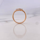 Anillo Correa Corona RX 4.25gr / T7 3/4 / Circones Blancos Oro Rosa 18K &