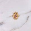 Herraje Virgen Gualdalupe 3.5gr / 2.1cm / Circones Fucsias Verdes Blancos Oro Amarillo 18K &