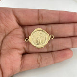 Herraje San Benito 2gr / 2.8cm / Troquelado Oro Amarillo 18K &