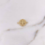 Herraje San Benito 0.8gr / 1.9cm / Troquelado Oro Amarillo 18K &