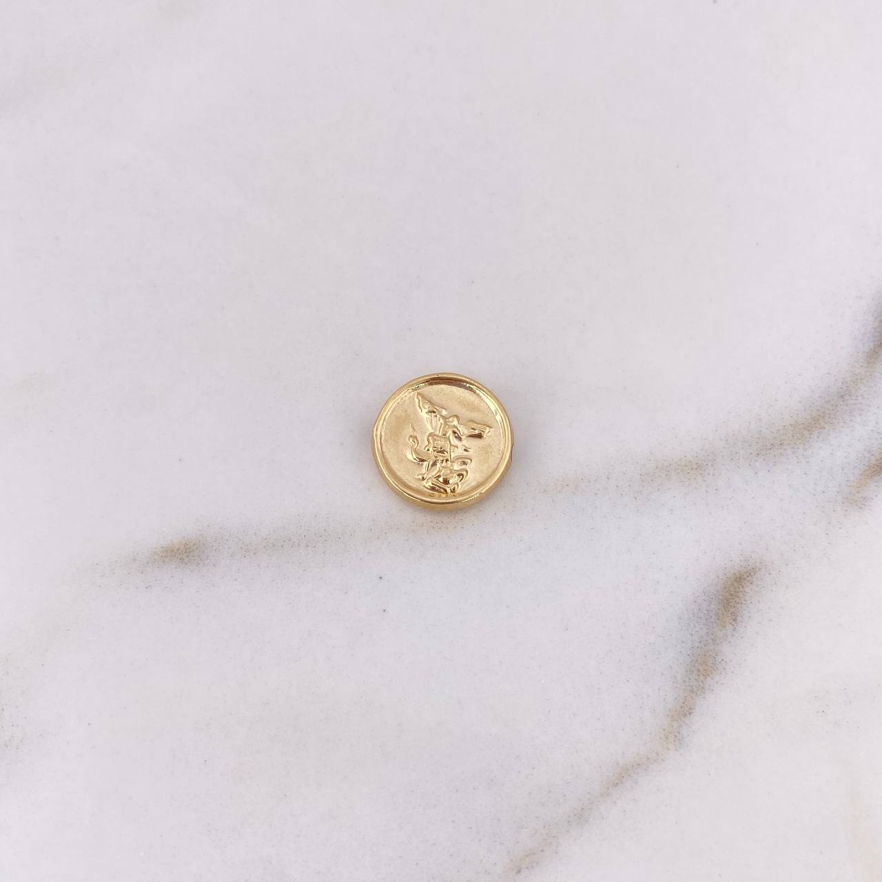 Herraje San Miguel Arcangel 0.65gr / 1.2cm / Troquelado Oro Amarillo 18K &