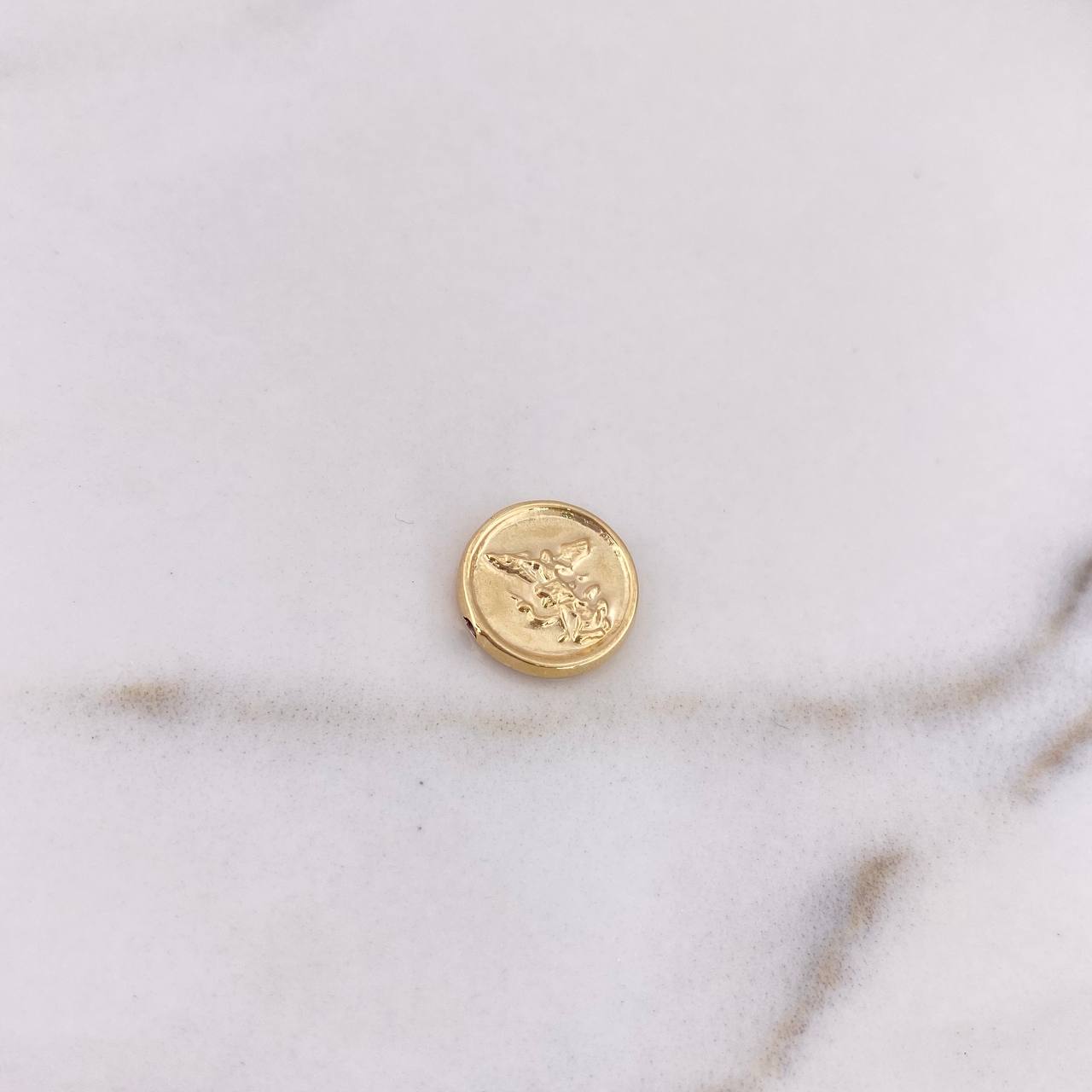 Herraje San Miguel Arcangel 0.65gr / 1.2cm / Troquelado Oro Amarillo 18K &