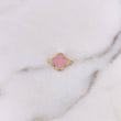 Herraje Trebol 0.85gr / 1.7cm / Electroestatico Rosado Oro Amarillo 18K &