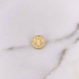 Herraje San Benito Tambor 0.65gr / 1.3cm / Troquelado Oro Amarillo 18K &