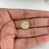 Herraje San Benito Tambor 0.65gr / 1.3cm / Troquelado Oro Amarillo 18K &