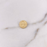 Herraje San Benito Tambor 0.65gr / 1.3cm / Troquelado Oro Amarillo 18K &