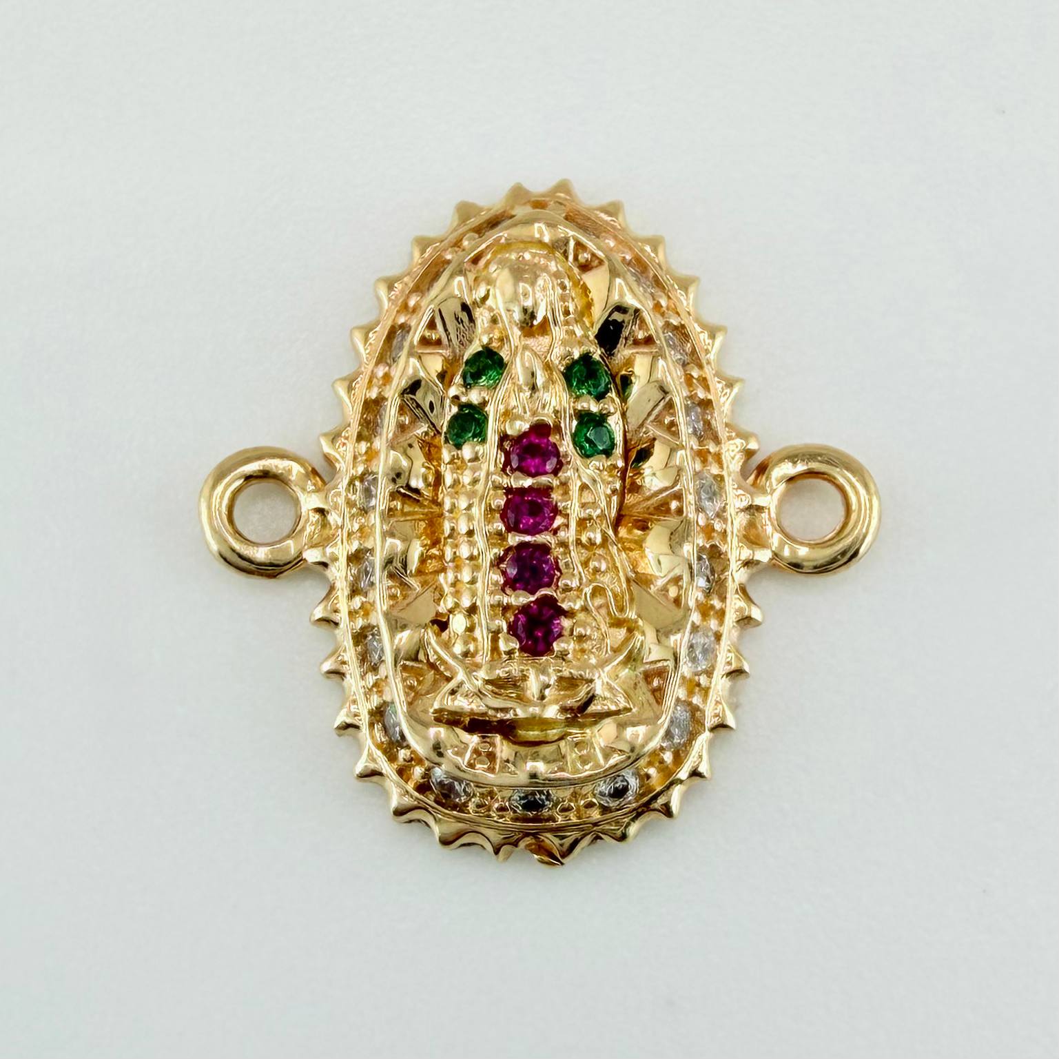 Herraje Virgen Guadalupe 1.4gr / 1.5cm / Oro Amarillo 18K