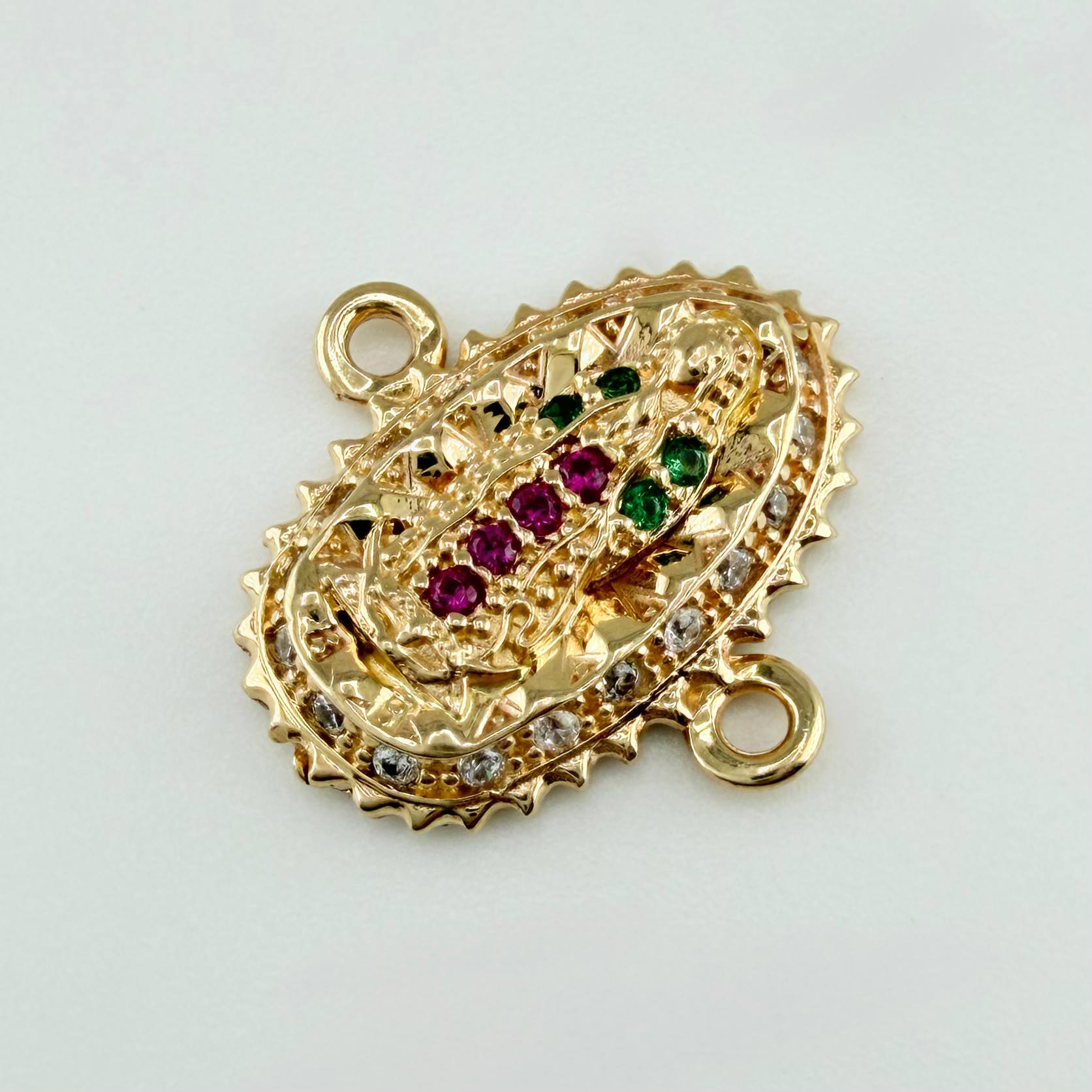 Herraje Virgen Guadalupe 1.4gr / 1.5cm / Oro Amarillo 18K