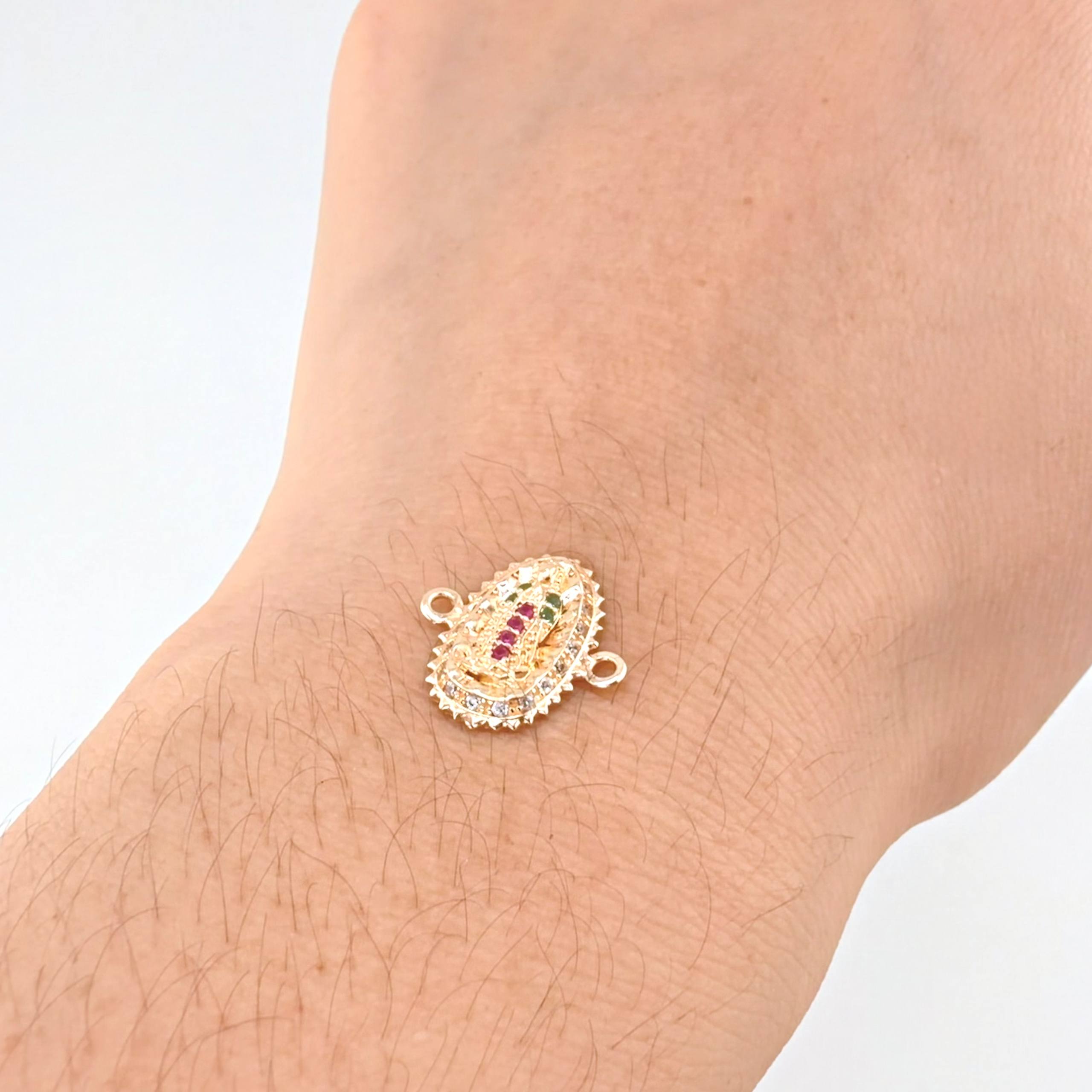 Herraje Virgen Guadalupe 1.4gr / 1.5cm / Oro Amarillo 18K