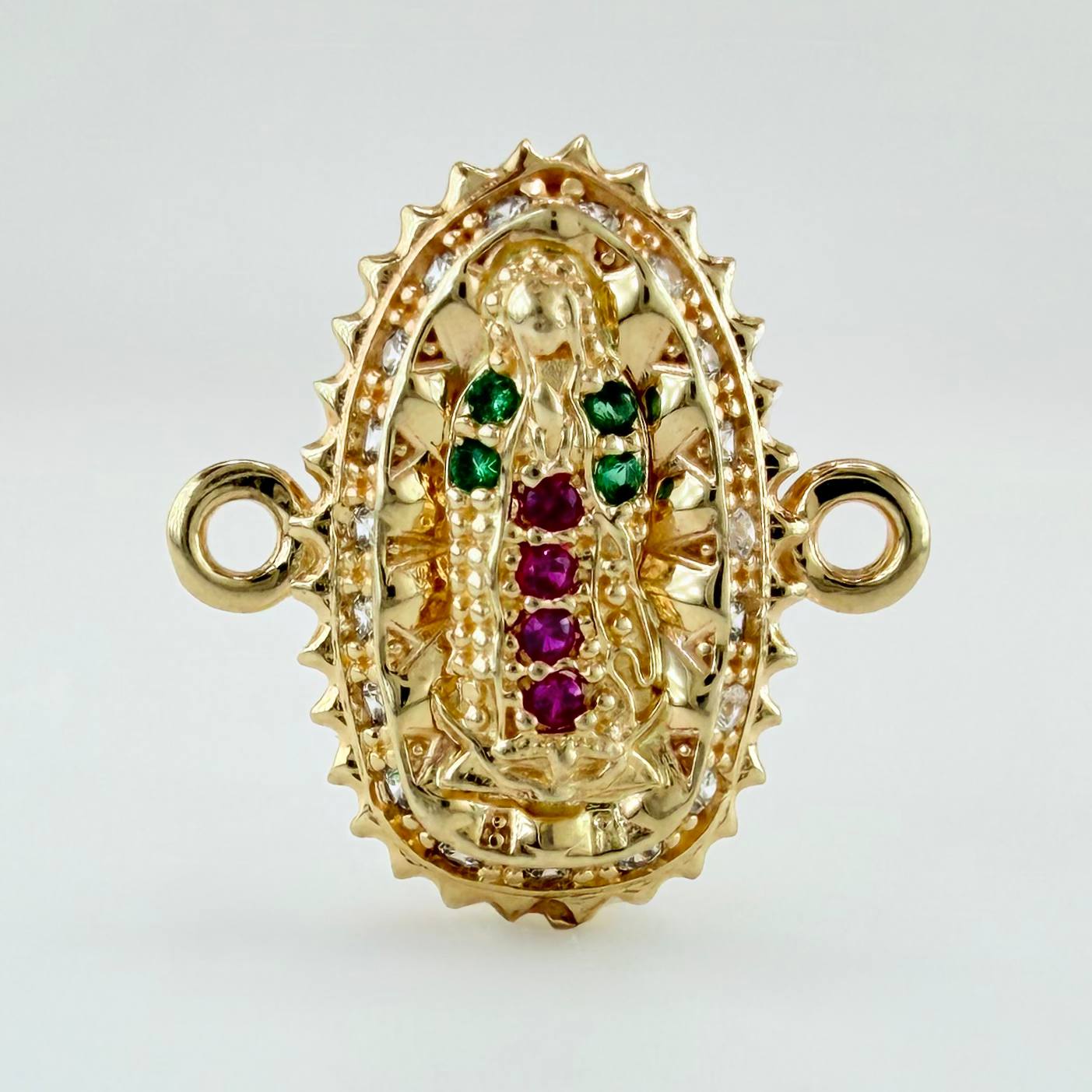 Herraje Virgen Guadalupe 1.4gr / 1.5cm / Oro Amarillo 18K