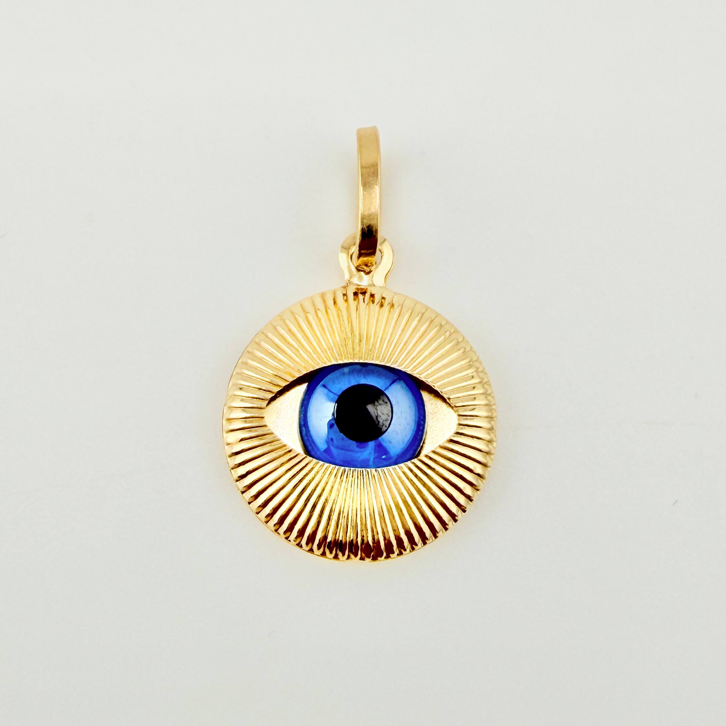 Dije Ojo Turco 1.45gr / 1.8cm / Oro Amarillo +4 18K