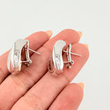 Candongas Ondeadas 5.85gr / 3.2cm / Oro Blanco +4 18K ©