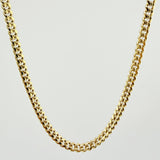 Cadena Cubana 10.65gr / 65cm / 4.6mm Oro Amarillo 14K Italy ©