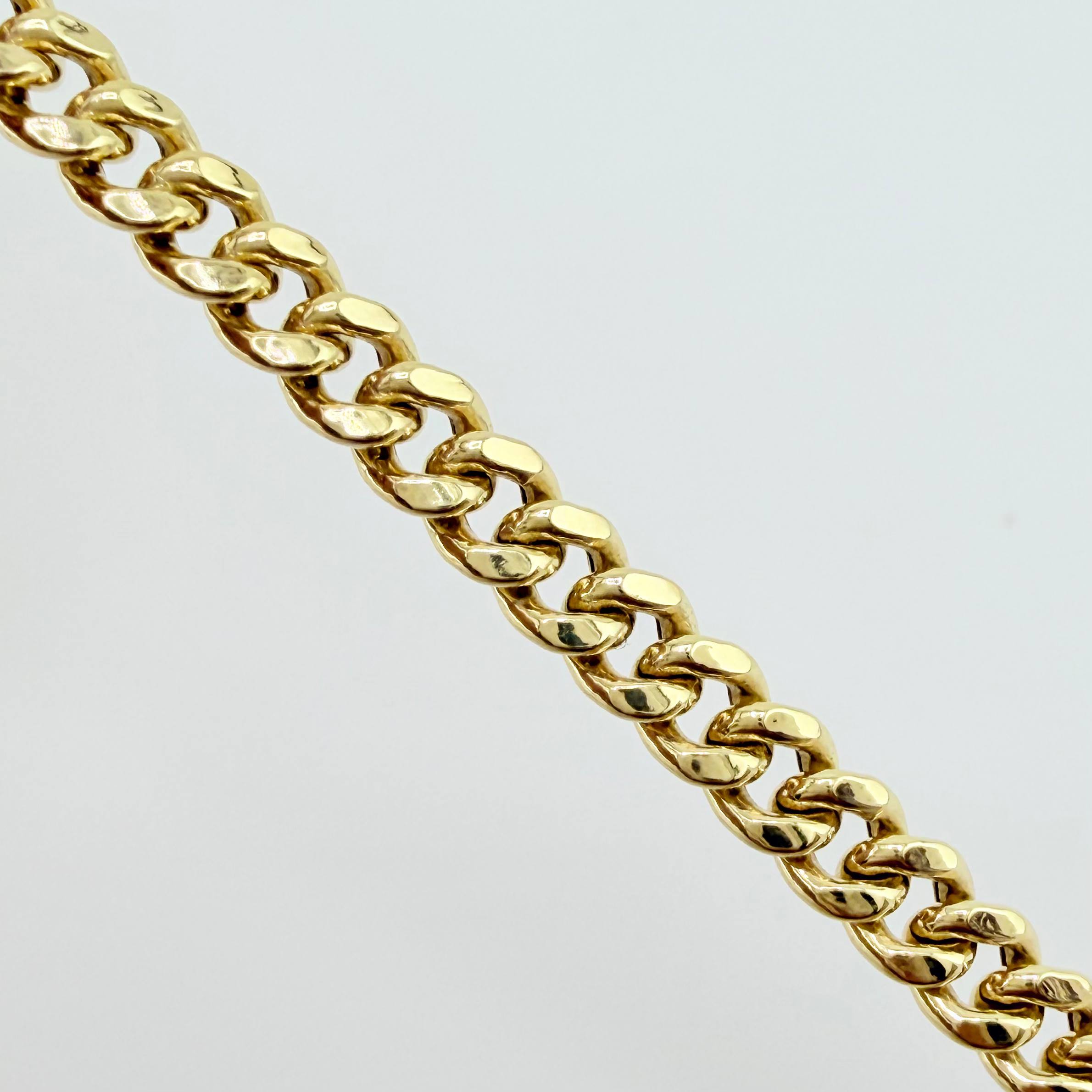 Cadena Cubana 9.75gr / 60cm / 4.6mm Oro Amarillo 14K Italy ©