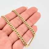 Cadena Cubana 10.65gr / 65cm / 4.6mm Oro Amarillo 14K Italy ©