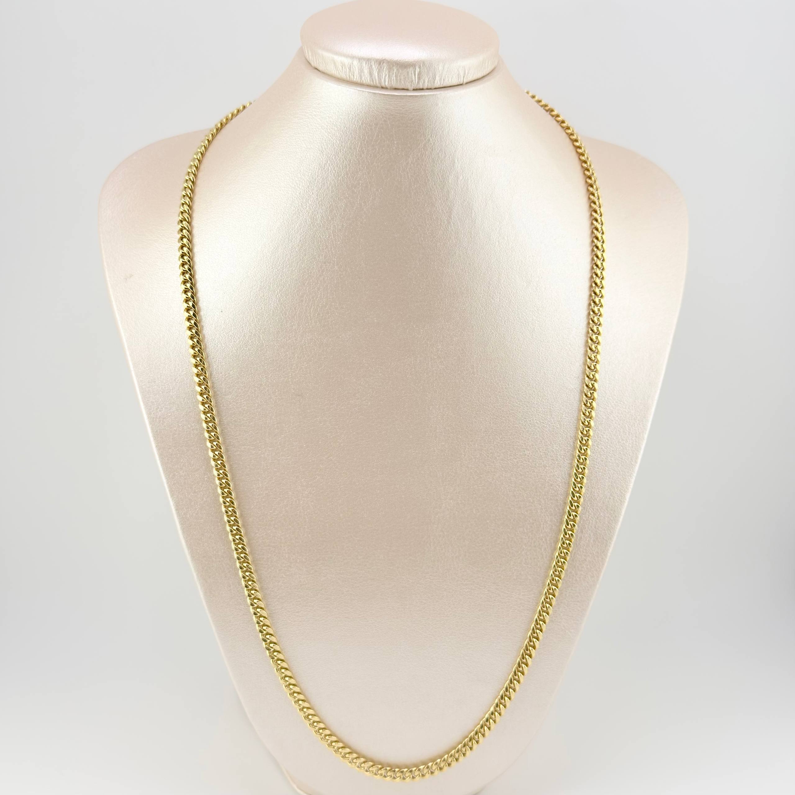 Cadena Cubana 12.35gr / 75cm / 4.6mm Oro Amarillo 14K Italy ©