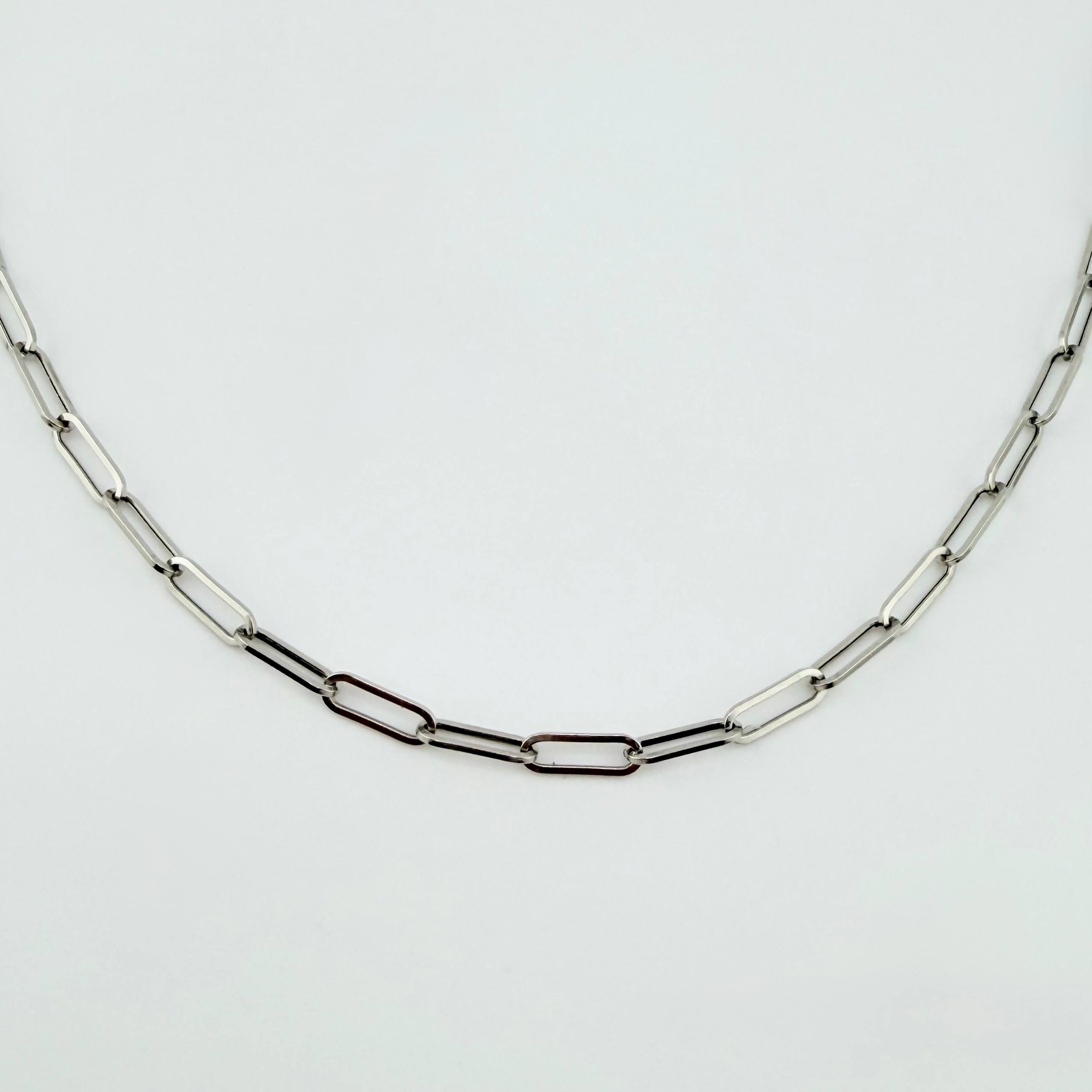 Cadena Cajón 5.55gr / 60cm / 3.3mm Oro Blanco +3 18K ©