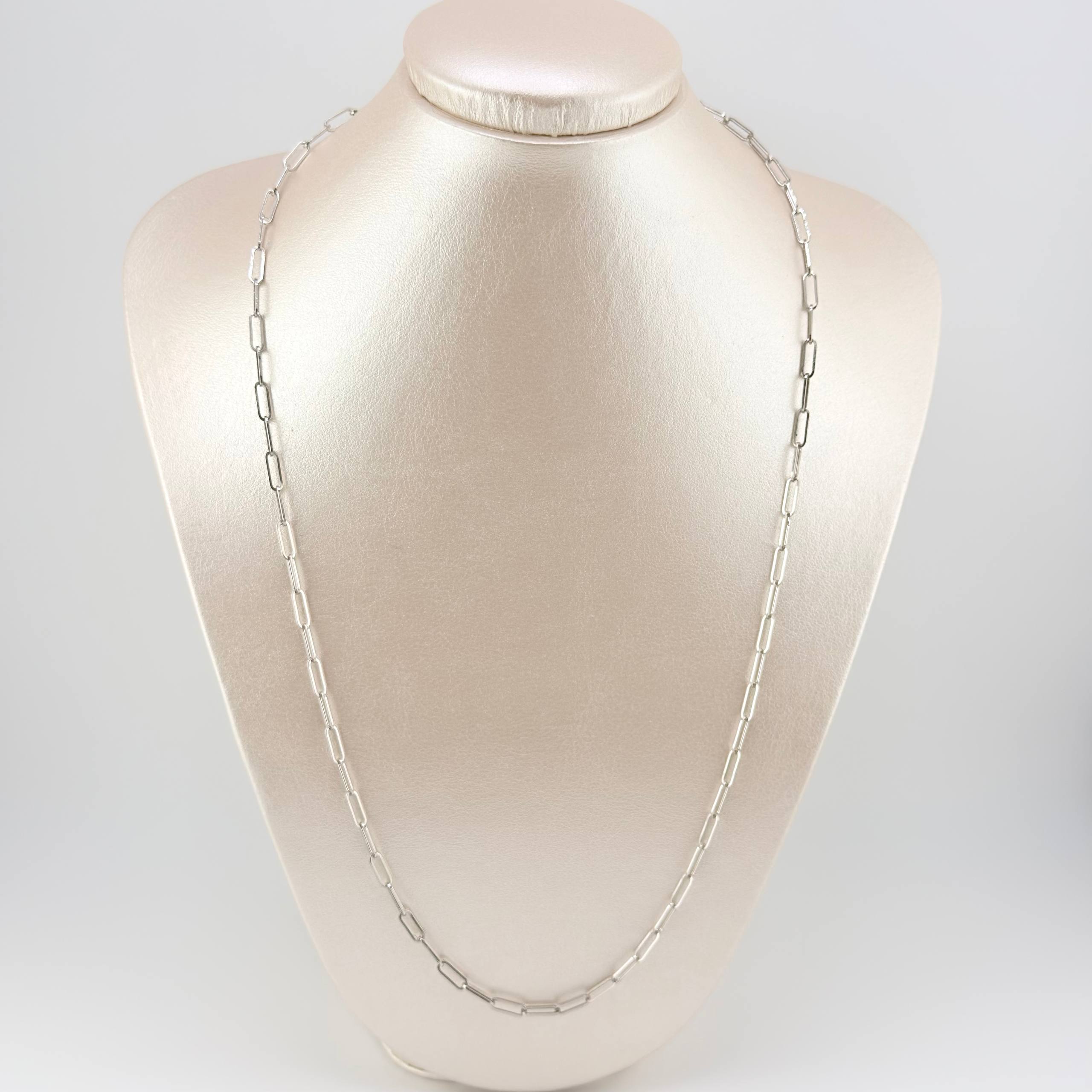 Cadena Cajón 5.55gr / 60cm / 3.3mm Oro Blanco +3 18K ©