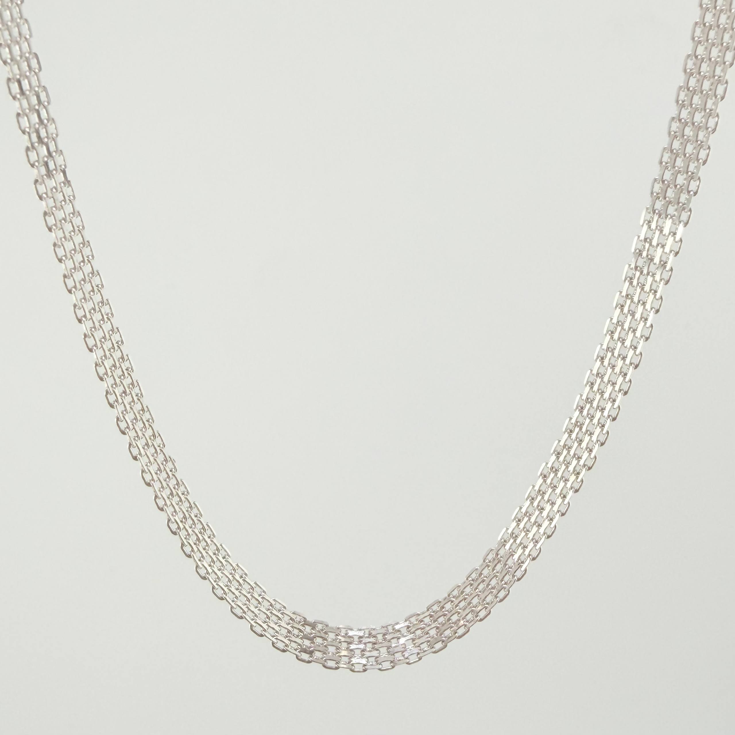 Cadena China 13.85gr / 60cm / 4.8mm Oro Blanco +1 18K ©