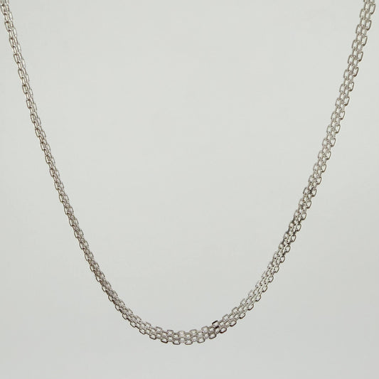 Cadena China 9.1gr / 60cm / 3.3mm Oro Blanco +1 18K ©