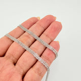 Cadena China 9.1gr / 60cm / 3.3mm Oro Blanco +1 18K ©