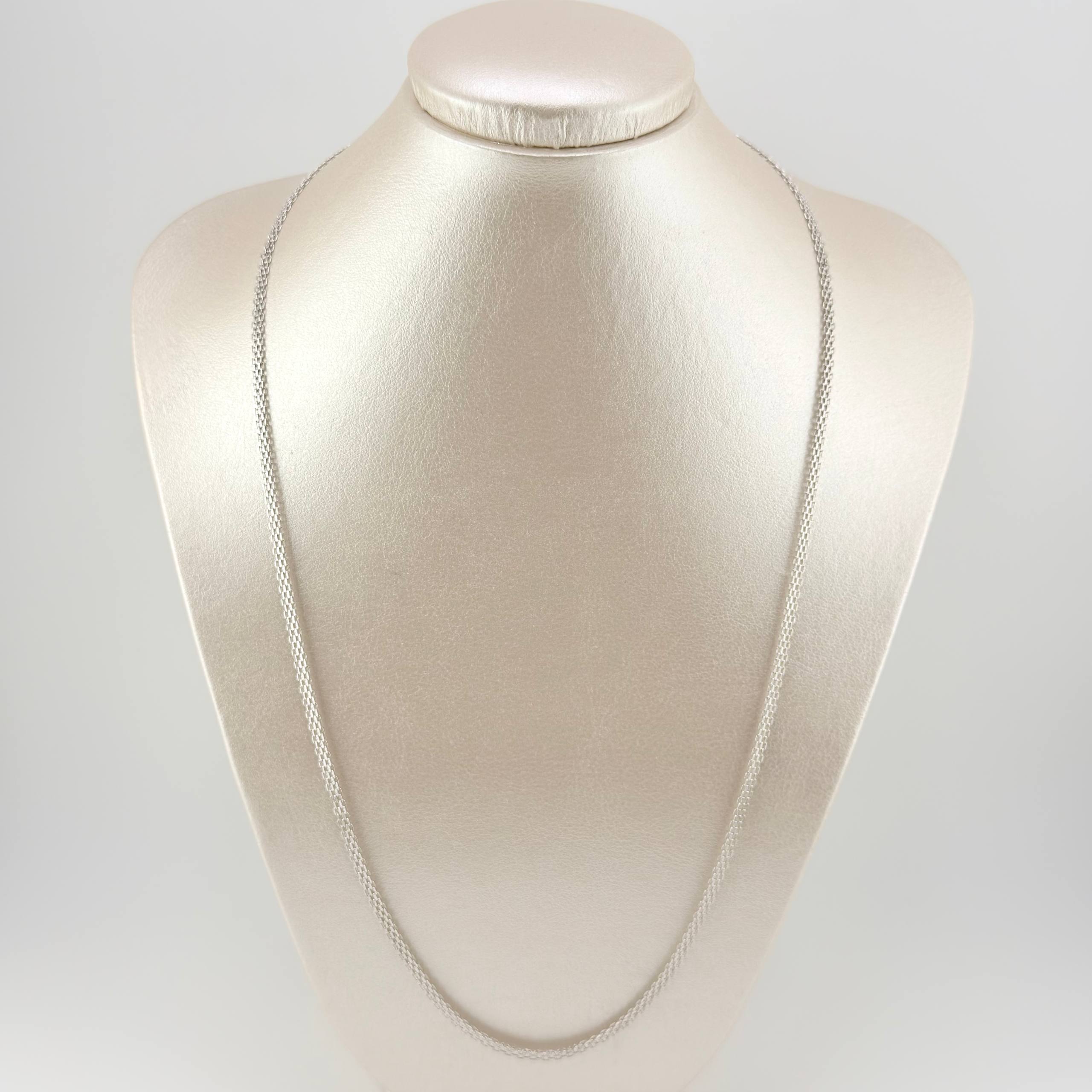 Cadena China 9.1gr / 60cm / 3.3mm Oro Blanco +1 18K ©