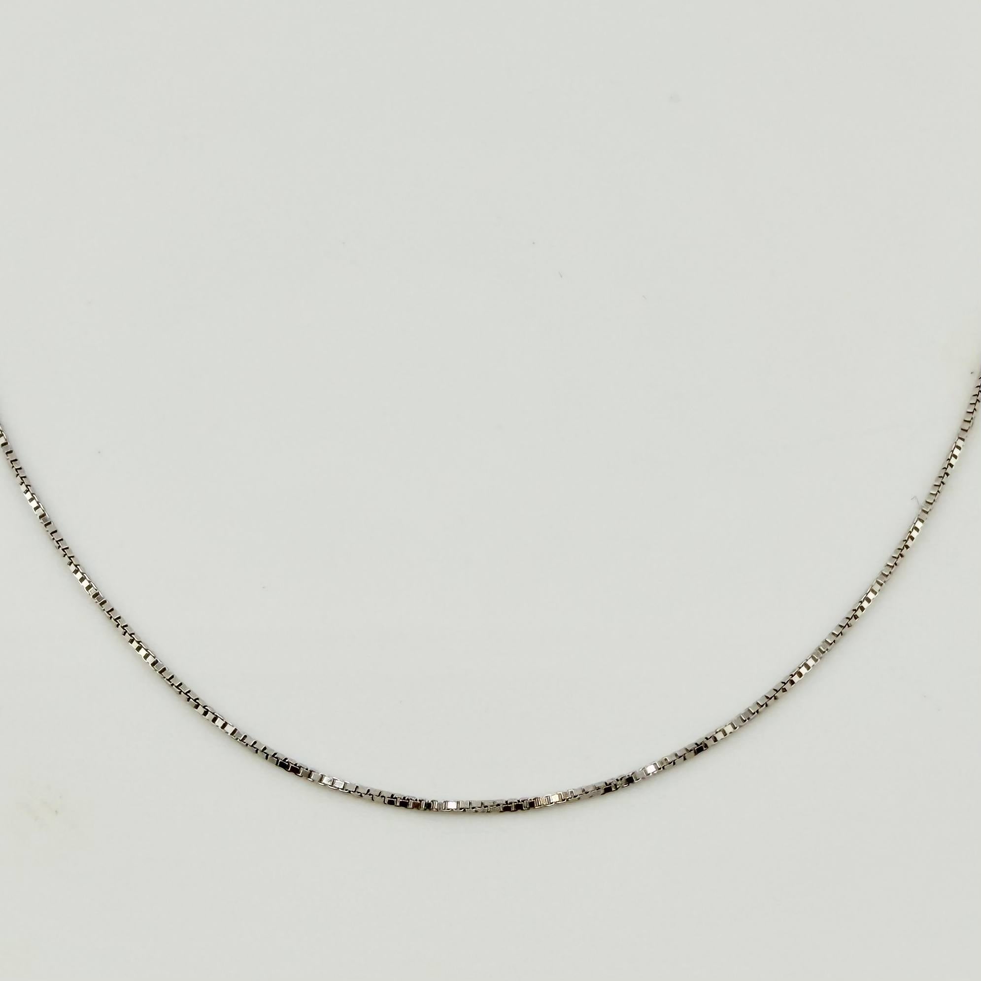 Cadena Veneciana 1.7gr / 40cm / 0.8mm Oro Blanco +3 18K ©