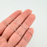 Cadena Veneciana 1.7gr / 40cm / 0.8mm Oro Blanco +3 18K ©