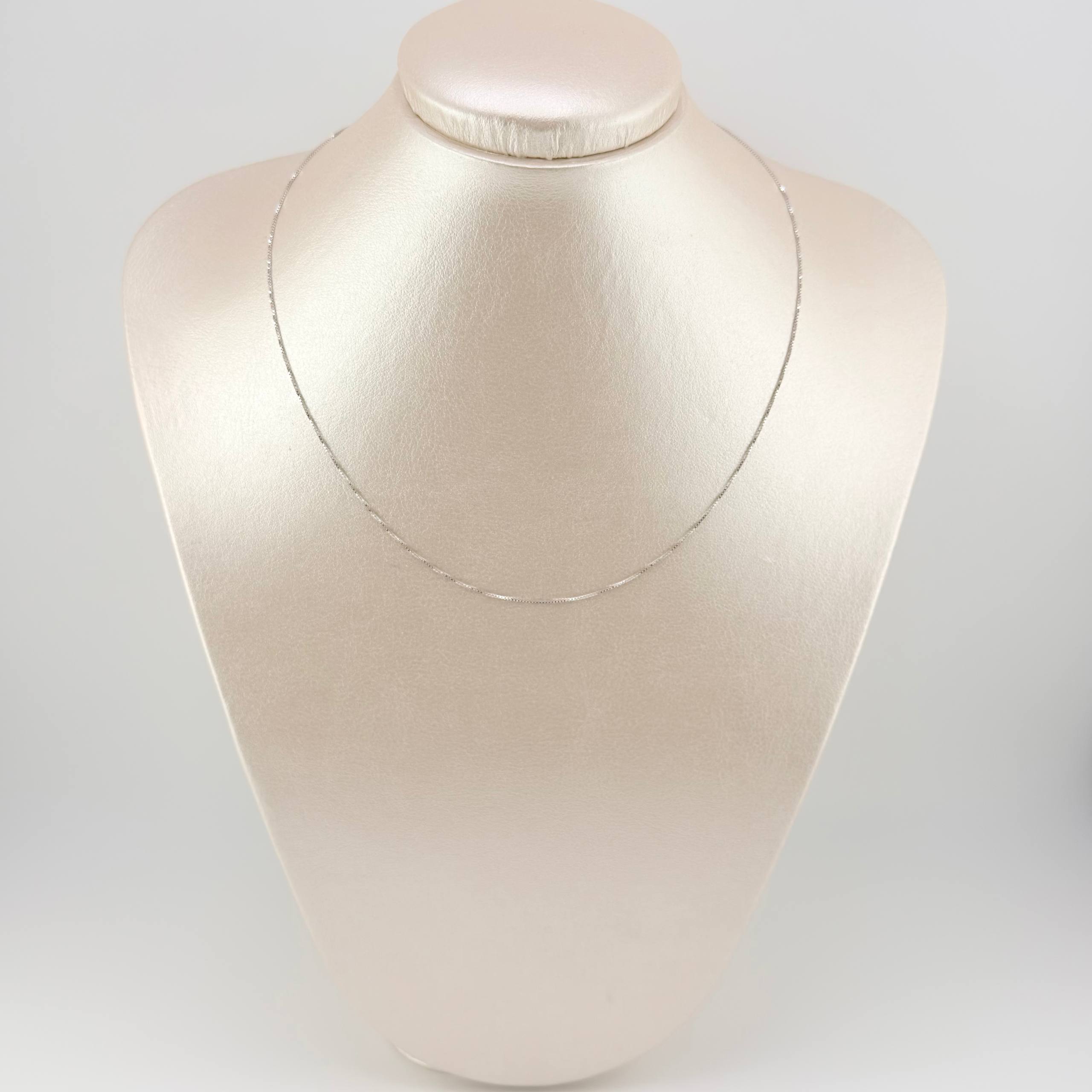 Cadena Veneciana 1.7gr / 40cm / 0.8mm Oro Blanco +3 18K ©