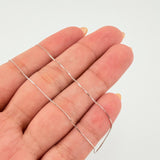 Cadena Veneciana 0.9gr / 40cm / 0.6mm Oro Blanco +3 18K ©