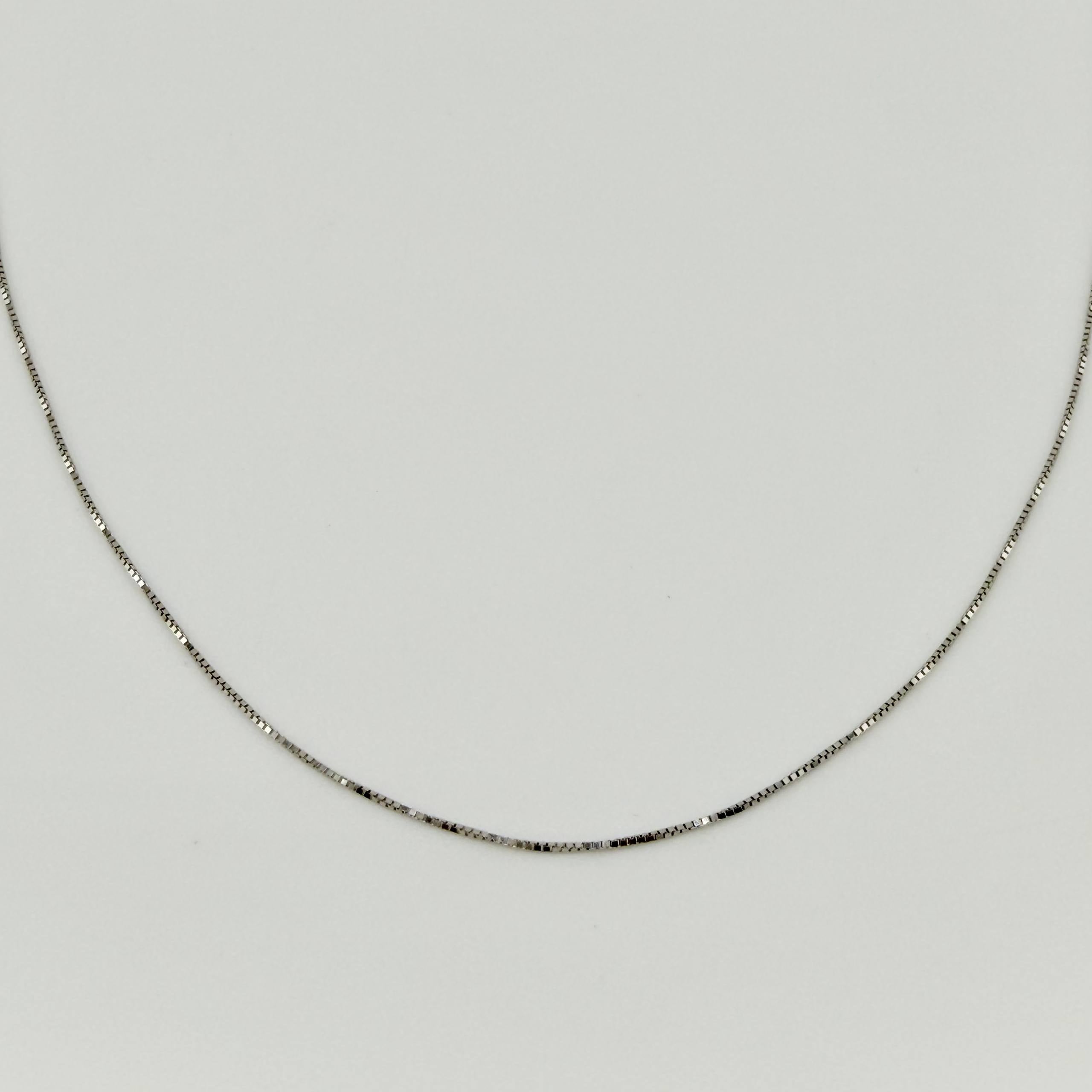 Cadena Veneciana 0.9gr / 40cm / 0.6mm Oro Blanco +3 18K ©