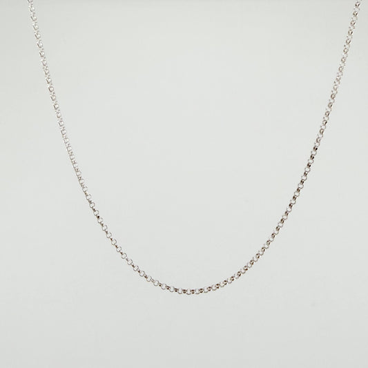 Cadena Roll On 1.35gr / 40cm / 1.3mm Oro Blanco +3 18K ©