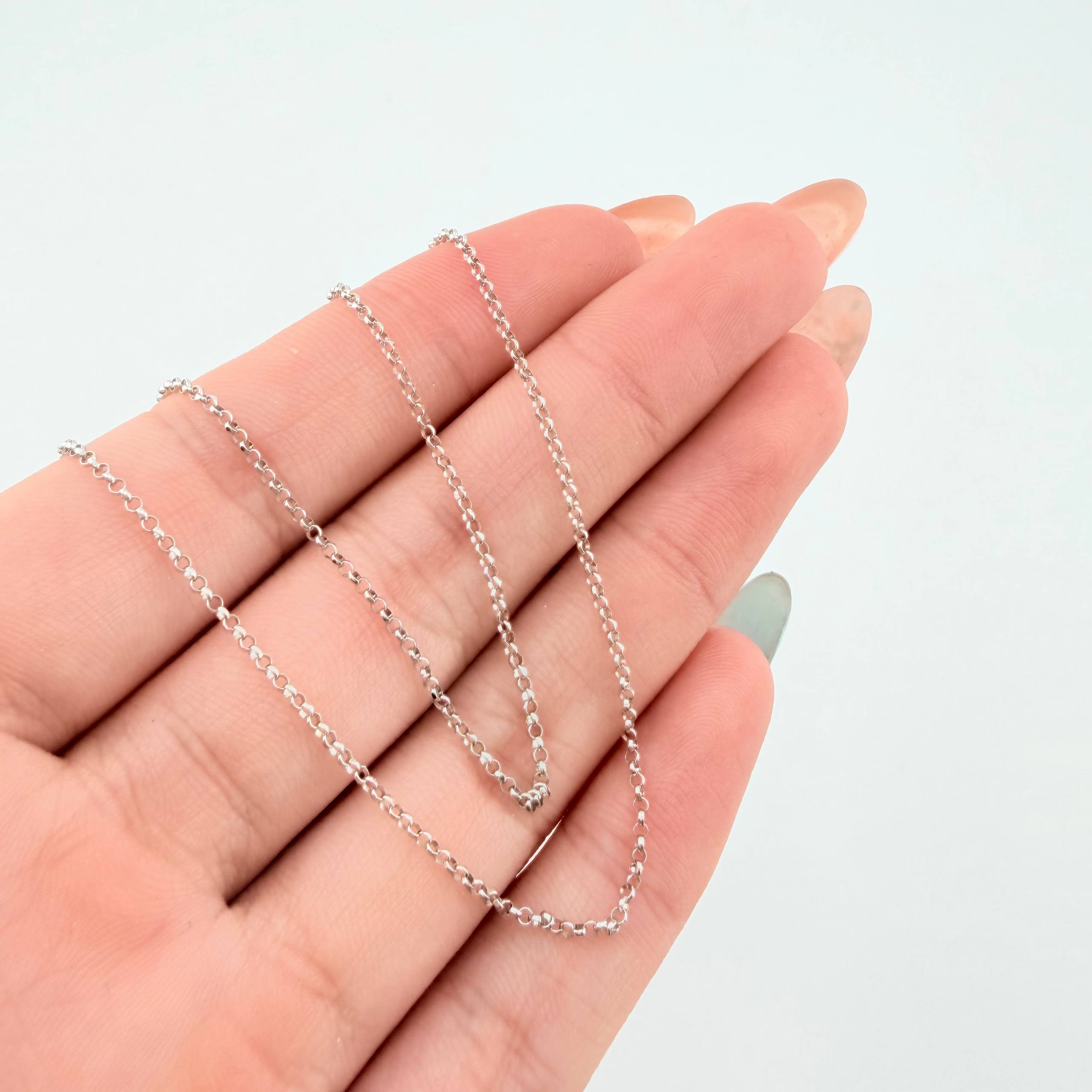 Cadena Roll On 1.35gr / 40cm / 1.3mm Oro Blanco +3 18K ©