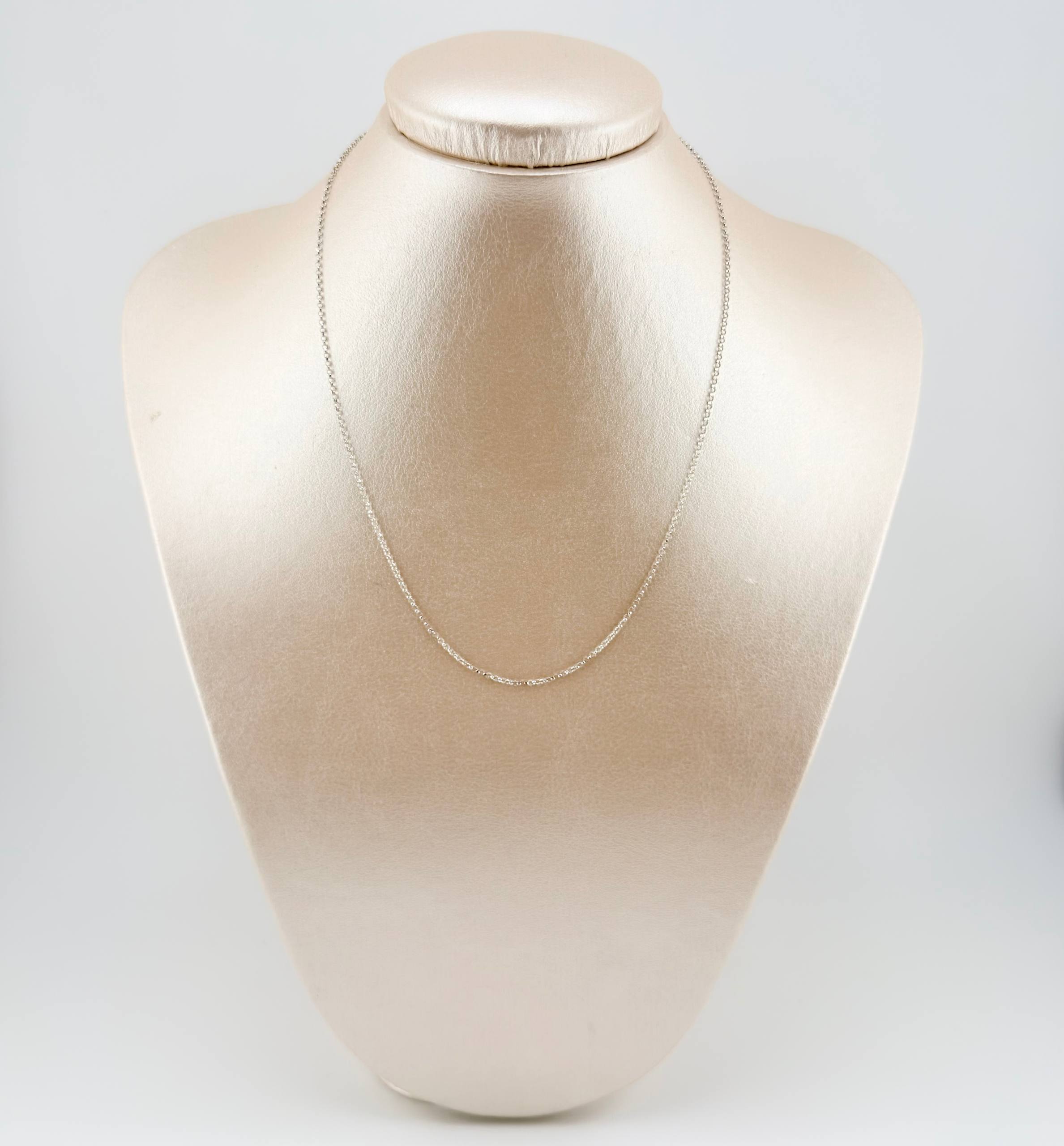 Cadena Roll On 1.35gr / 40cm / 1.3mm Oro Blanco +3 18K ©